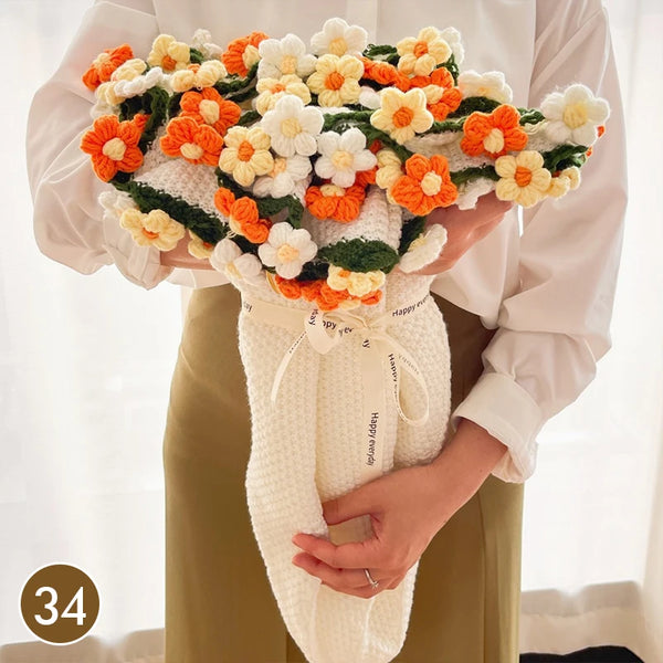 Blooming Bouquet Blankets - Flowers - White & Orange Daisies